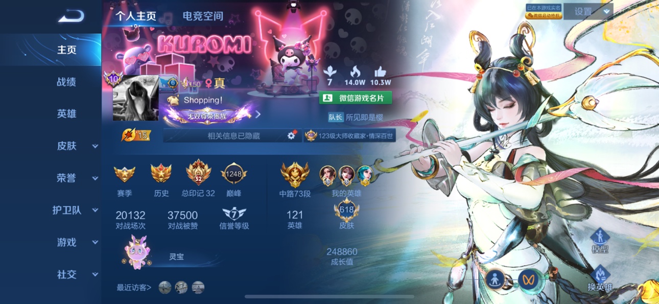 WZKG3139057王者荣耀账号详情图2 WZKG3139057王者荣耀账号详情图2