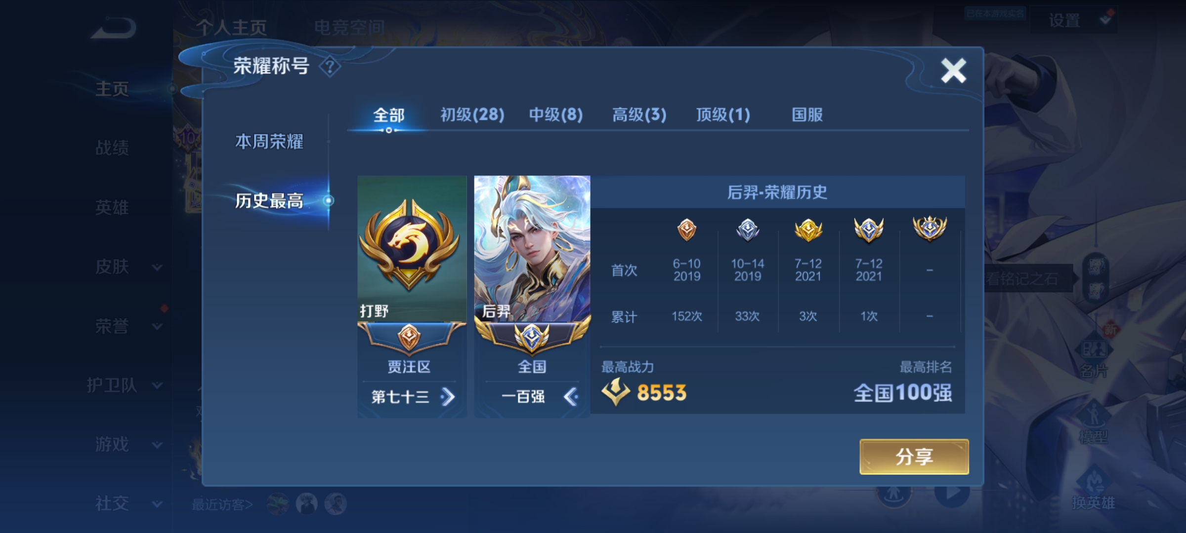 WZKG3111742王者荣耀账号详情图4 WZKG3111742王者荣耀账号详情图4