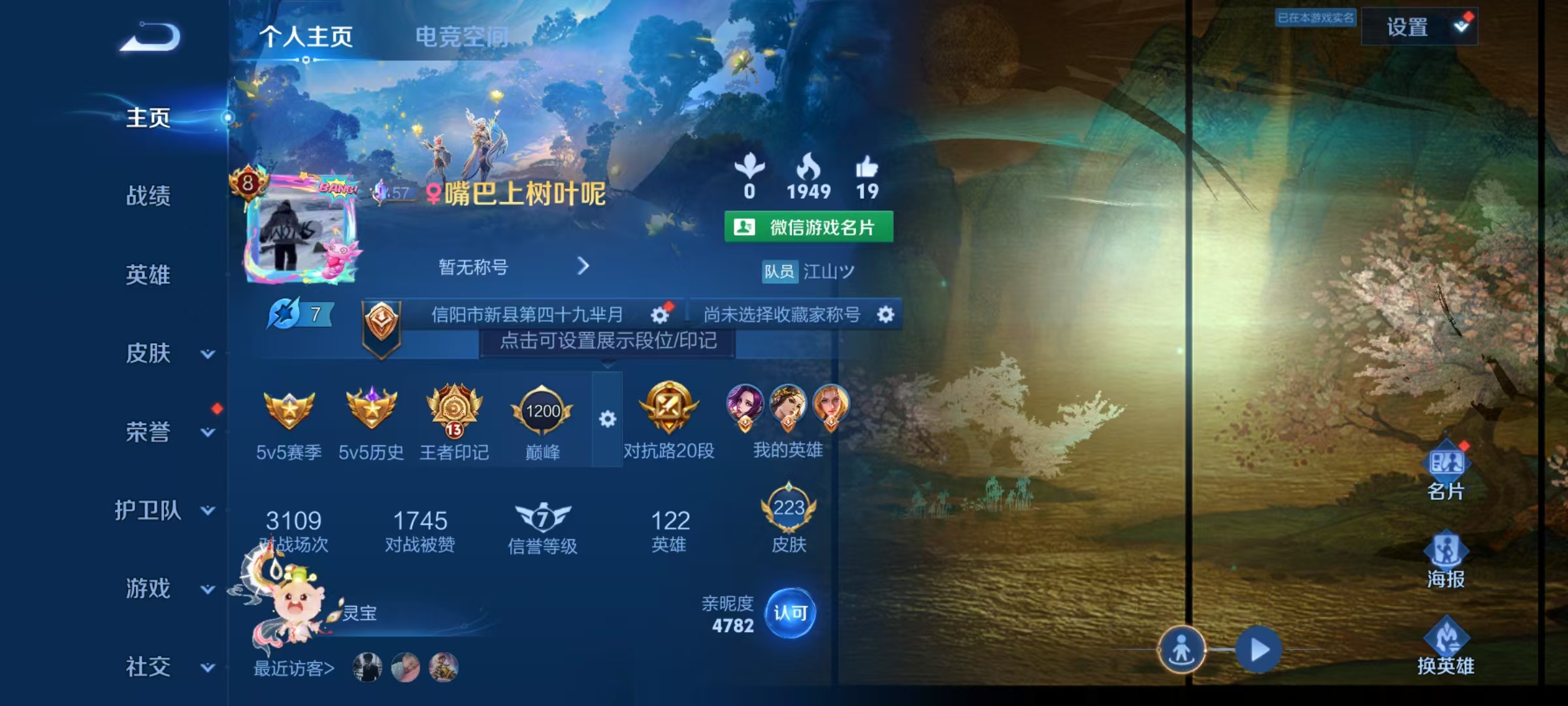 WZKG3139009王者荣耀账号详情图2 WZKG3139009王者荣耀账号详情图2