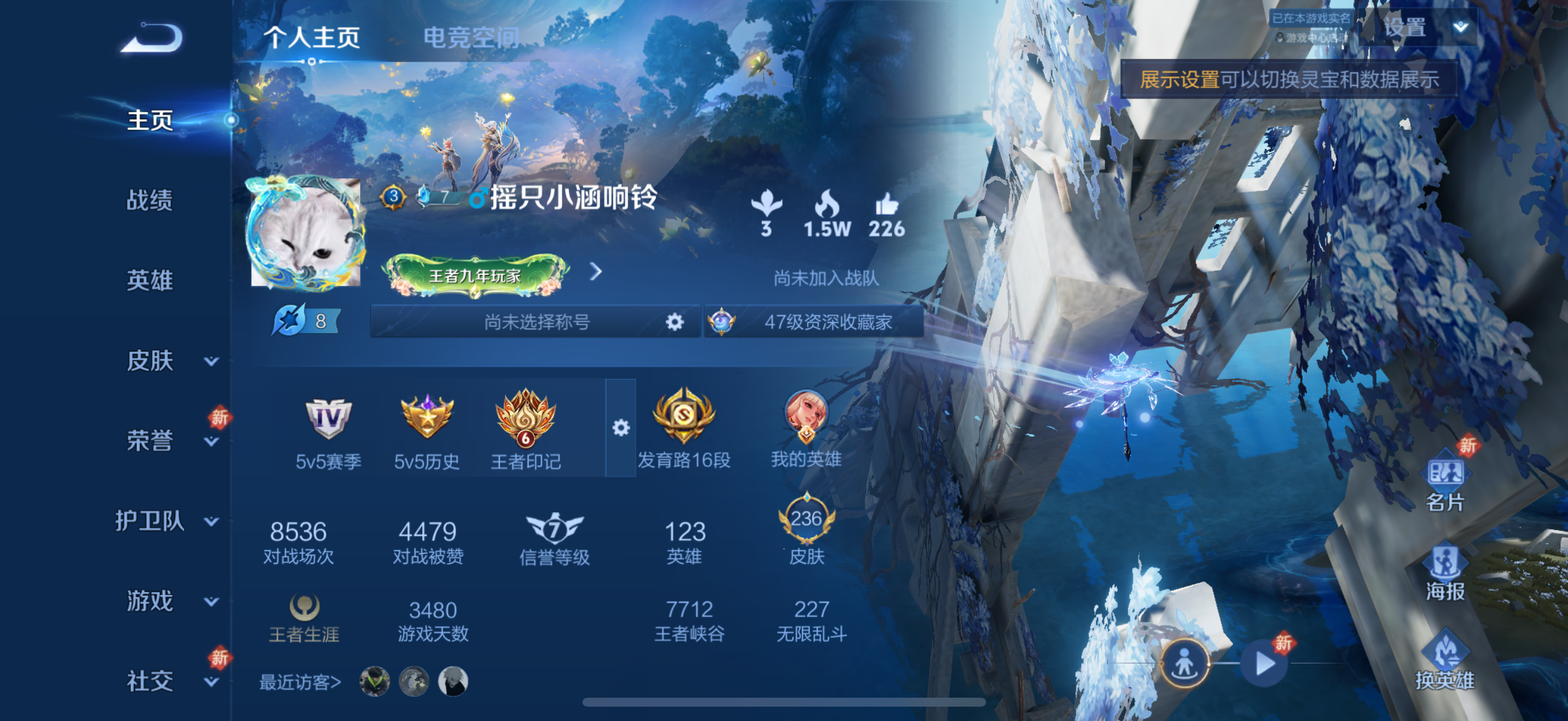 王者荣耀账号苹果QQ-贵族积分40892-V7-236皮肤 9传说 1星元 幽冥之眼 -1水晶(已兑换) 最初的交响 凤