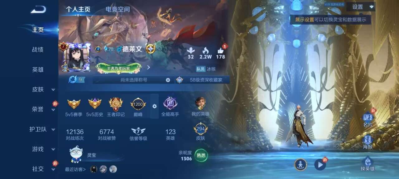 WZKG3192313王者荣耀账号详情图2 WZKG3192313王者荣耀账号详情图2
