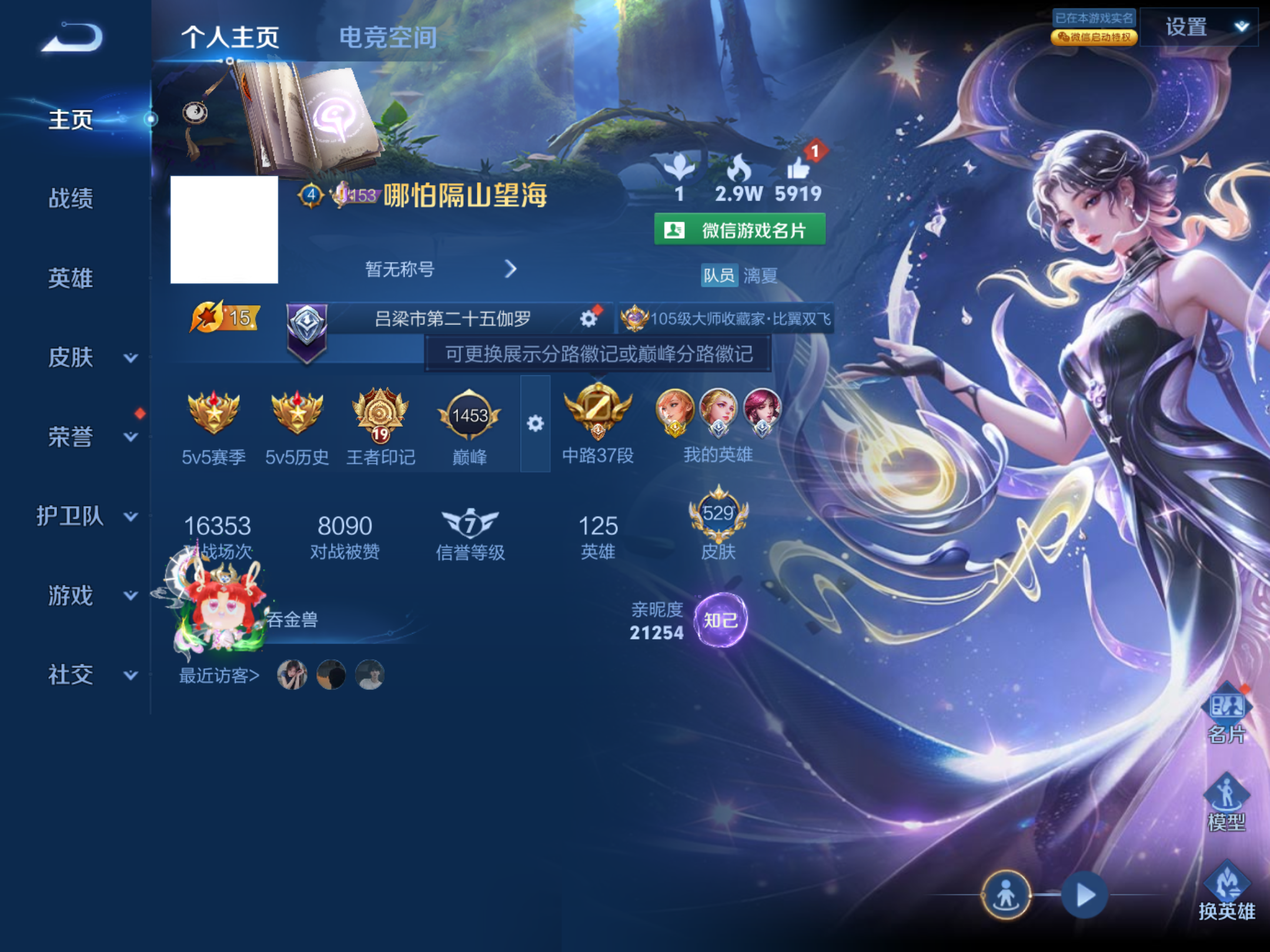 WZKG3170249王者荣耀账号详情图2 WZKG3170249王者荣耀账号详情图2