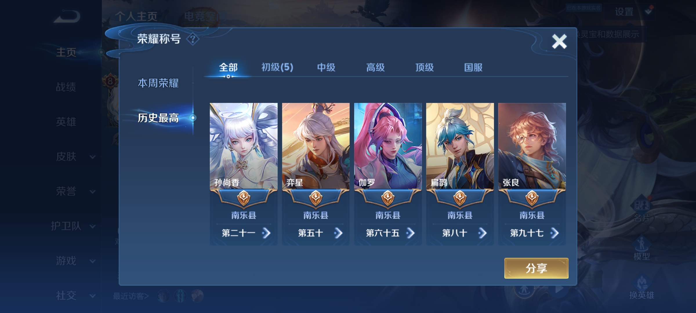 WZKG3192429王者荣耀账号详情图3