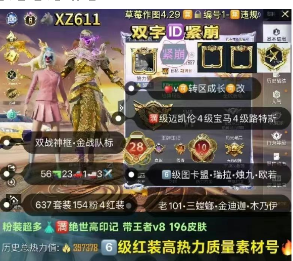 实名: 可修改 亮点: 双字ID紧崩 6级...