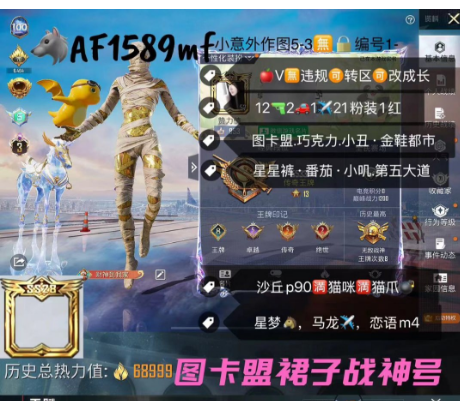 和平精英账号苹果微信【AF1589mf】 苹果V可改成长满天赋 图卡盟 巧克力 小丑 金鞋都市 星星裤 番茄 小叽 第五大道 沙丘p90满猫咪满猫爪  12枪2车1✈21粉装1红装
