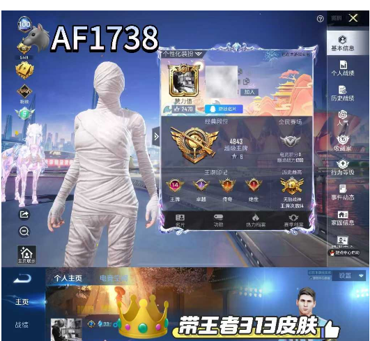 和平精英账号苹果QQ【AF1738】 ‼ 苹果q可改成长 带王者v9 新101 雪国 巧克力 木乃伊 金鞋 浪客 都市 星星裤 绿兰博 红马丁 晶梦马 满甜心满洛神满瓶中星球满心之满火箭满巳巳如意 13粉7枪4