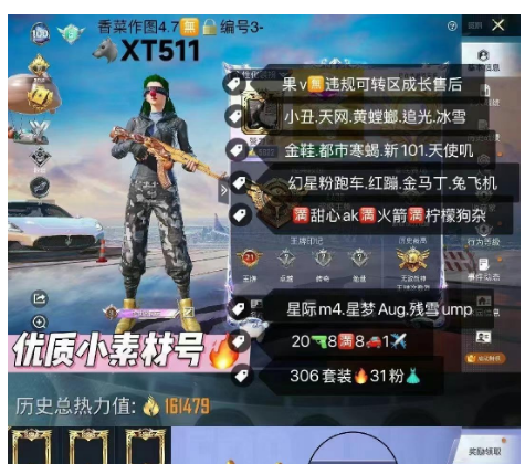 和平精英账号苹果微信【XT511x】 苹果v 优质小素材号•六战神框  小丑 天网 黄螳螂 追光 冰雪 金鞋 都市 寒蝎 新101 天使叽叽 奶油彩虹 幻星粉跑车 红蹦 金马丁 星梦马 满甜心ak满火箭scar