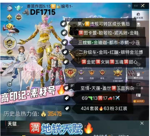 和平精英账号苹果微信满红装图卡盟•妮芮妲•欧若拉 【DF1715】 苹果v 高印记•素材号•满地铁天赋 木乃伊 三螳螂 金迪迦 小丑 金鞋 都市 天网 追光 巡查 赤蝎 巧克力 冰雪 新101 幻星粉轿车 深蓝