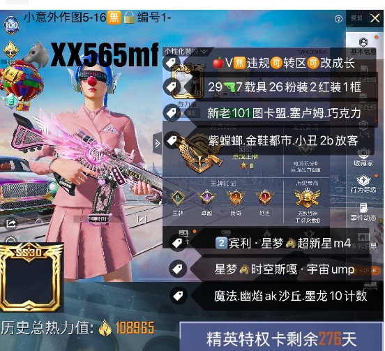 和平精英账号苹果微信【XX565mf】苹果V可改成长满天赋 新老101 图卡盟 塞卢姆 巧克力 紫螳螂 金鞋都市小丑 2b放客 2宾利 星梦马 超新星m4 星梦马时空斯嘎 宇宙ump 魔法 幽焰ak 沙丘 墨龙