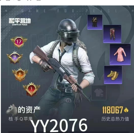 和平精英账号苹果QQ极品单字ID梒 战神框 【YY2076】 果q  转区可改成长 新老101 天网 赤蝎 金鞋 小丑 巧克力 赵灵儿 金蛇scar 至情至圣m4 玉魄ump 超新星aug 紫仰望u7 麒麟 2
