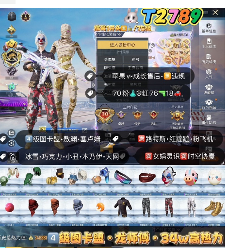 和平精英账号苹果微信T2789 苹果v成长可改无违规 战神框 4级图卡盟 敖渊 塞卢姆 新101 冰雪 巧克力 小丑 木乃伊 天网 赤寒蝎 黑丝 都市 金鞋 追光服 胖达 星星裤 赵灵儿 番茄 咩咩 暖熊 星际