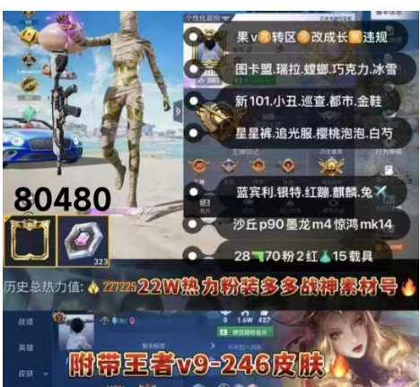 和平精英账号苹果微信 编号80480  果V可改，战神框，20印记，3级图卡盟，3级图卡盟，瑞拉，螳螂，新101，雪国，巧克力，小丑，星星裤，巡查，狂沙，小白龙，灵感，白勺，猪妹，洛天依，放客，欧陆，晶梦灵驹，